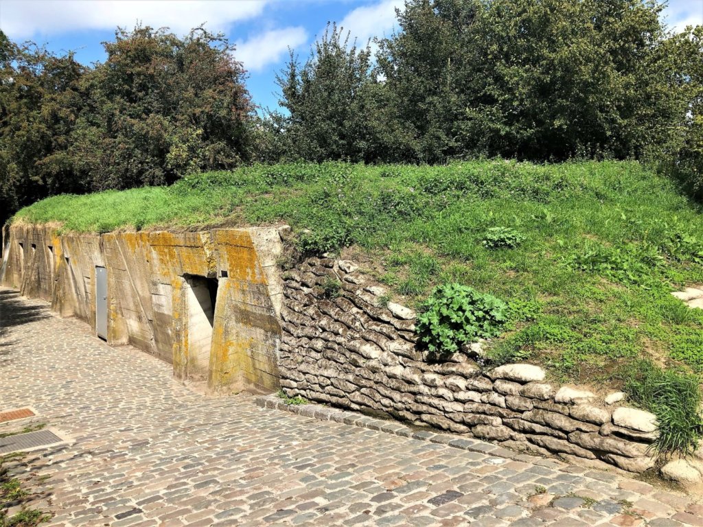 The bunker where John McCrae wrote, "In Flanders Fields" and tended to wounded and dying soldiers. The bunker is next to Essex Farm Cemetery.
