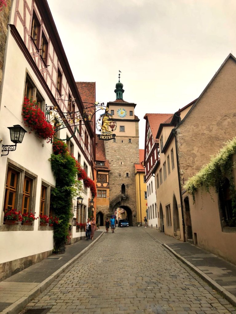 The famous gate granting access to the walled town of Rothenburg