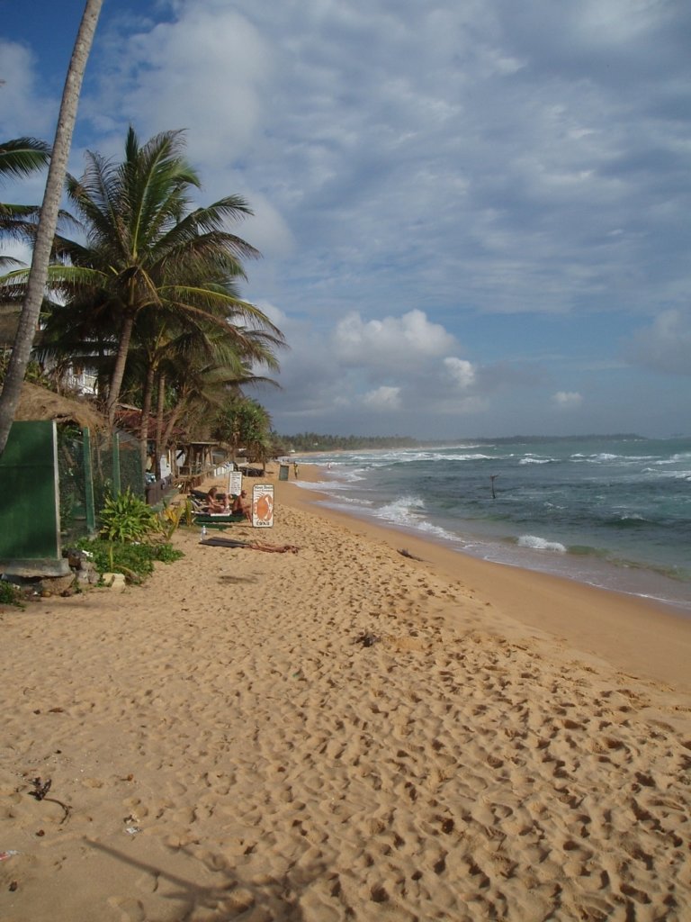 The beach at Hikkaduwa, Sri Lanka