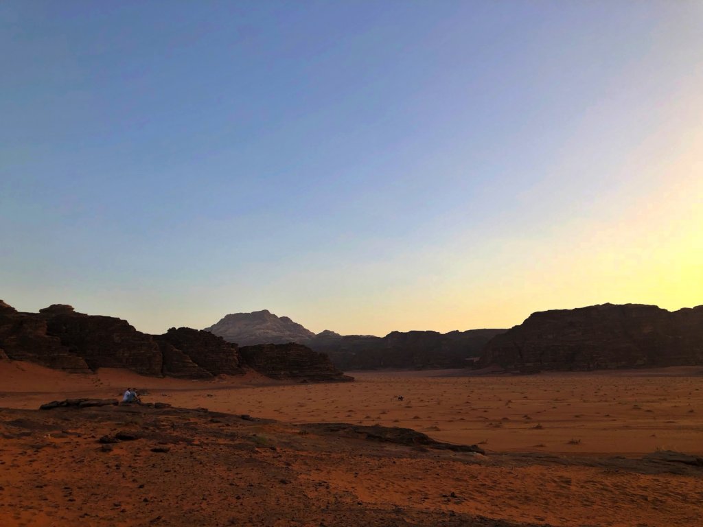 Watching the sunset in Wadi Rum fear of travelling not as important as you think