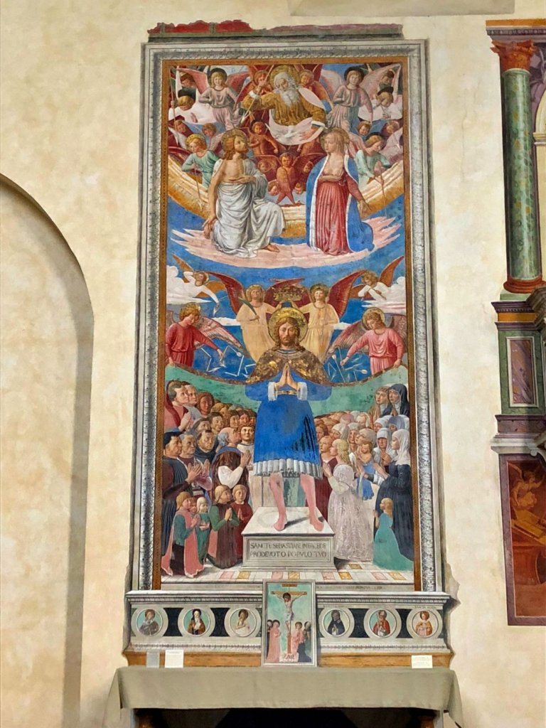 The splendid frescoes in Sant’Agostino, San Gimignano.