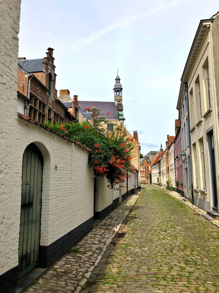 The quiet, secluded, cobblestone streets of the beguinage in Lier, Belgium