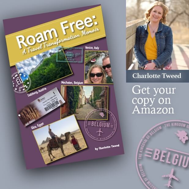 Roam Free: A Travel Transformation Memoir Book Cover get your copy on Amazon