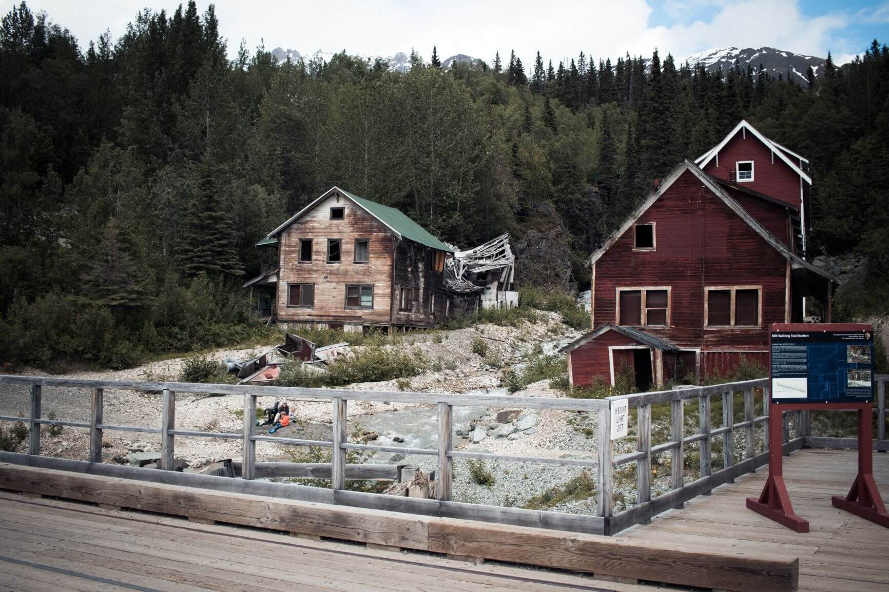 Old mining buildings in Alaska